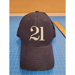 Hallimer Headwear 21 Baseball Cap Navy Blue Adjustable Strapback Hat Menswear